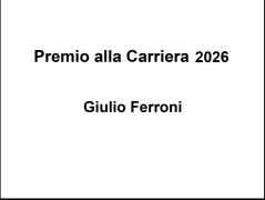 premio alla carriera 2026